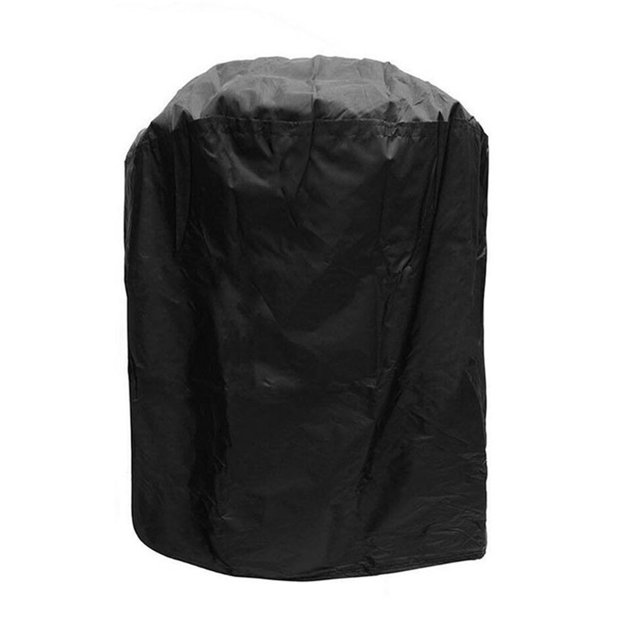 CAROOTU Outdoor BBQ Rain Cover Round Waterproof and Windproof Sun Protection Bag With Thick PVC Coating For Picnic Camping