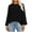 Black, variant on Diufon Casual Fall Tops for Women Round Neck Long Sleeve Pullover Tops Solid Color Blouses