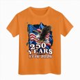 thumbnail image 5 of kpoplk Girls USA Shirts Kids 4th of July Shirts American Flag Tshirt Patriotic Top Independence Day Outfit(Orange,7-8 Y), 5 of 5
