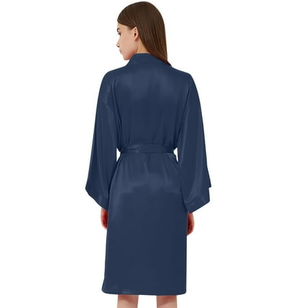 GHSOHS Robes for Women Nightshirt Women Lingerie Women s Wedding Party Team Bride Robe Letters Kimono Satin Pyjamas Bridesmaid Bathrobe Sleepwear Sleepshirt Robe Pajamas Nightgown