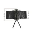 thumbnail image 5 of Rinsvye Women 'S Corset Belt Tops Lace Up Waist Belt Strapless Underbust Corset Bustier Sheer Mesh Cincher Wide Belt Braided Belt Women Pin Buckle Vintage Casual Thin Belt Waist Rope Decorative Dress, 5 of 8