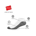 thumbnail image 4 of Hanes Low Cut 6-Pack Socks Mens Max Cushion, Wicking Cool ComfortBlend, 4 of 7