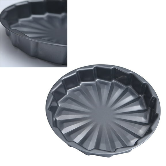 Beaupretty Carbon Steel Baking Mold Black Nonstick Easy Cleanup Perfect for Cake Baking 1Pc