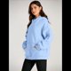 thumbnail image 5 of Sudadera Informal de Larga con Capucha para Mujer, Jersey de y Otoño con Bolsillos. Azul Real XL, 5 of 9