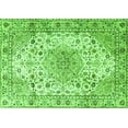 thumbnail image 1 of Ahgly Company Indoor Rectangle Medallion Green Traditional Area Rugs, 7' x 9', 1 of 1