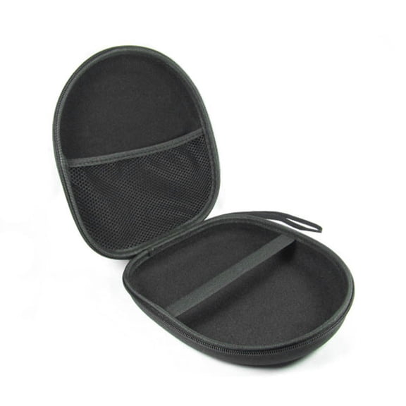 EXHUMKY Universal Black Storage Pouch for Headphones, Compact Zipper Case with Dust and Dirt