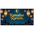 thumbnail image 1 of Ramadan Kareem Backdrop Banner Decorative Lanterns Mosque Design for Eid Mubarak Party Islamic Celebration Photography Props Home Decor Background, 1 of 4