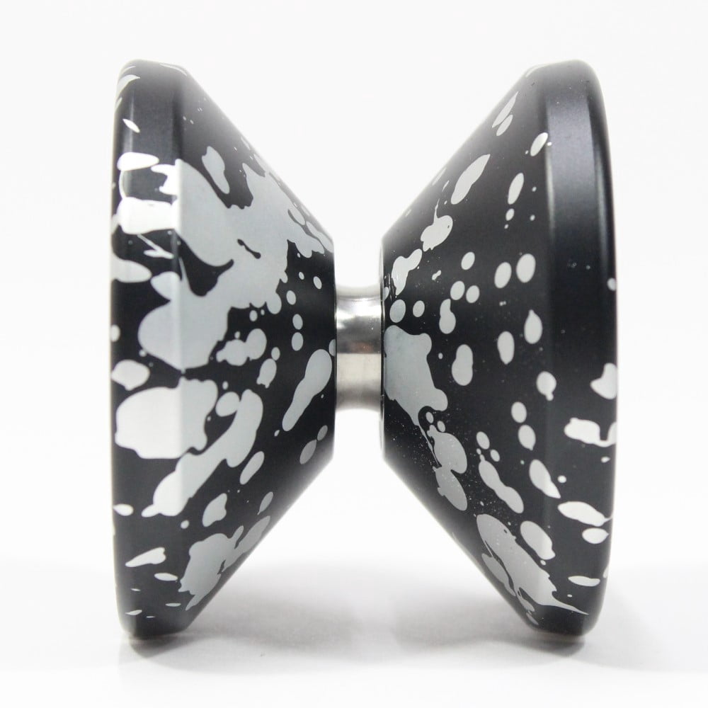 Sengoku Shingen Yo-Yo - Bi-Metal YoYo - 7175 Aluminum with Stainless Steel Rings (Black Silver Splash)