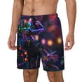 thumbnail image 1 of Fotbe Glowing Chameleon Fantasy Art Traje de Baño para Hombre – Shorts de Natación de Secado Rápido con Forro y Bolsillos-Small, 1 of 6