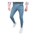 thumbnail image 2 of UTTOASFAY Mens Pants Men'S Casual Slim Fit Skinny Business formal Suit Dress Pants Slacks Trousers Blue 28(S), 2 of 6