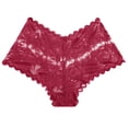 thumbnail image 2 of Cotton Underwear for Women High Waist Ladies Lace Seamless Soft Underwear Ladies Underwear Panties Red S, 2 of 6