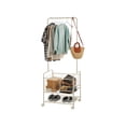 thumbnail image 3 of Home Metal Laundry Cart with Hanging Rack & Storage Shelves | 3-In-1 Rolling Hamper with Wheels for Clothes, Towels and Toys | Space Saving Organizer for Small Apartment/Bathroom, 3 of 7