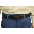 thumbnail image 2 of Marshal Men's Genuine Leather Ratchet Dress Belt With Automatic Buckle Black Buckle5, 46", 2 of 9