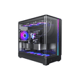 thumbnail image 2 of MONTECH KING 15 PRO KING15PB Micro-ATX PC Case, Curved Panoramic Glass, Chimney Airflow, 360mm Radiator Support, Compact Build for High-Performance Systems, 4 ARGB PWM Fan Pre-Installed, Black, 2 of 8