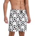 thumbnail image 2 of Kdxio Happy Football Print Mens Sleep Shorts Bottoms Soft Comfy Pajama Wear Pants with Drawstring Pockets, 2 of 7