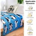 thumbnail image 5 of Cute Penguin Blanket Soft Warm Cozy Flannel Fleece Throw Blankets for Kids Adults Baby Bedding Gifts 60"X50", 5 of 6