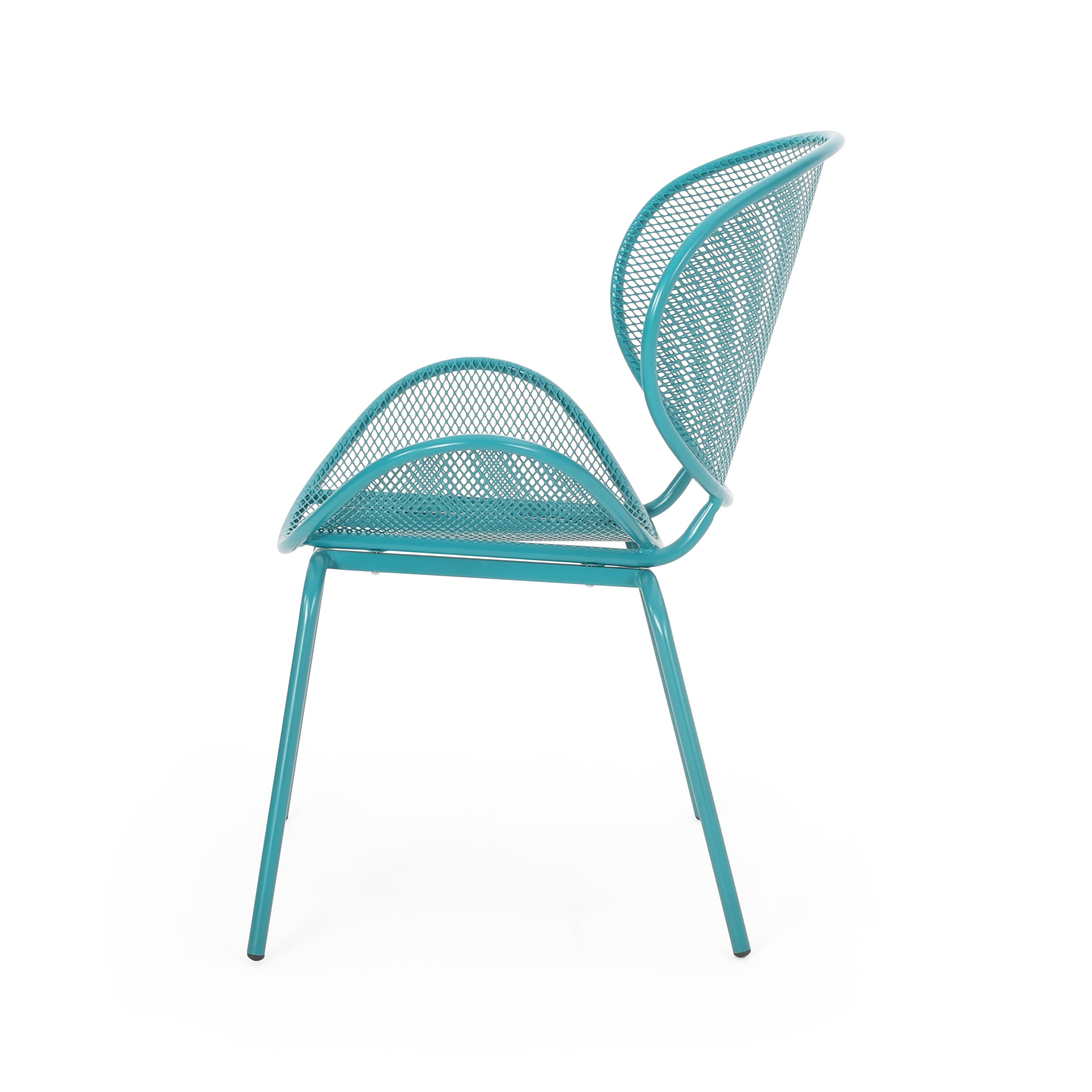 Hamdan Outdoor Dining Chair, Set of 2, Matte Teal