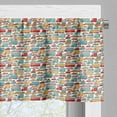 thumbnail image 5 of Ambesonne Cars Valance & Curtain, Motorbikes Caravans Bus, 55"x24", Aqua Red Orange, 5 of 6