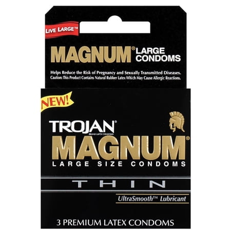 UPC 022600646037 product image for Trojan Magnum Thin Large Size Condoms Ultrasmooth Lubricant - 3 CT3.0 CT | upcitemdb.com
