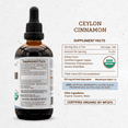 thumbnail image 4 of Secrets Of The Tribe Ceylon Cinnamon Organic Dietary Supplement, Natural Herbal Tincture for Metabolic Support, Certified Organic Ceylon Cinnamon (Cinnamomum verum) Dried Bark, Alcohol-Free, 4 oz, 4 of 9