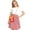 E Red, variant on NAISIBABY Girls Clothes Sets (4-11T), Fashion Soft Casual Short Sleeve T-Shirt and Plaid Skirt Kids Summer Outfit with Bag Size 10