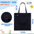 thumbnail image 4 of Ff Sgdfc 2 Bolsas De Lona De Color Natural, 15 X 16 Pulgadas, Sostenibles, Ecológicas, Reutilizables Para Bolsas De Comestibles, Bolsas De Regalo De Bricolaje, Bolsas De Compras (Negro), 4 of 5