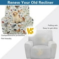 thumbnail image 4 of Kuiaobaty Chicken Butterfly Flower Reclining Sofa Slipcover Stain Resistant Recliner Chair Cover Large Reclining Slipcover Soft Recliner Couch Cover with Elastic Bottom for Pets, 4 of 8
