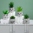 thumbnail image 2 of Nordic Hanging Feet Doll Plant Potted Animal  Desktop Cement Ornaments Indoor Courtyard Art Wall Desk Home Decor Flower Pot (Style 5), 2 of 7
