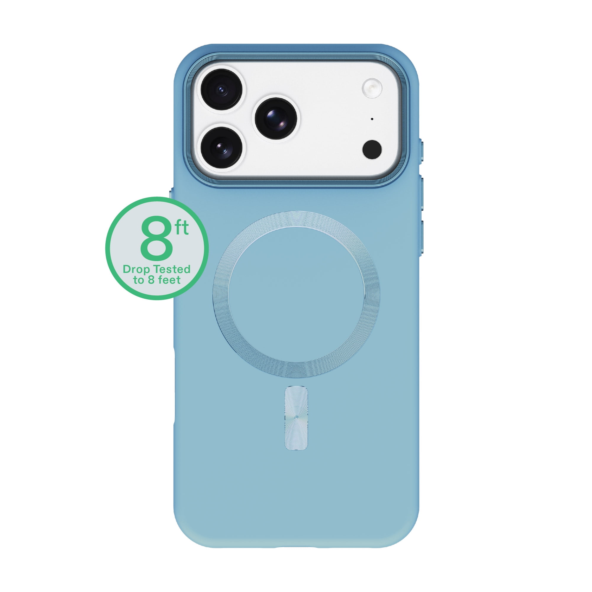onn Soft Touch Phone Case for iPhone 18 Pro Max / 17 Pro Max, MagSafe Compatible - Blue