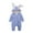 Blue, variant on Odeerbi 2025 Infant Baby Boys Girls Cartoon Rabbit Ears Hooded Romper Jumpsuit Outfits
