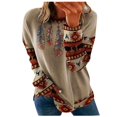 thumbnail image 1 of Sudadera recreativa con estampado de cuello redondo para mujer Tops de manga larga Fridja  bvmnju2168, 1 of 8