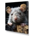 thumbnail image 2 of Designart "Rodent Portrait White Cute wall art III" Animals Canvas Print, 2 of 5