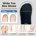 thumbnail image 2 of AOV Wide Toe Box Arch Support Womens Walking Shoes Platform Fashion Tennis Sneakers Plantar Fasciitis Orthotic Slip on Casual Athletic Sneakers Black Size 10, 2 of 6