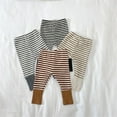 thumbnail image 2 of XBASW Baby Boys Girls Striped Leggings Pants Elastic Waist Trousers 0-2T Spring Fall Stretch Capris for Girls, 2 of 9