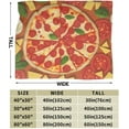 thumbnail image 5 of Pizza Blanket Soft Cozy Food Funny Throw Blanket Gift for Women Girls Super Plush Warm Pizza Tamato Stuff Lightweight Fleece Flannel Gift Blankets for Kids Adults Pizza, 5 of 7
