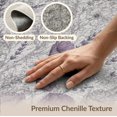 thumbnail image 6 of ODIKA 6'x9' Washable Area Rug Boho Muted Lavender Blossom Tossed Design Worn Plum Vine Accents for Queen Size Bedroom, Under Bed, Master Suite, Easy Care, Non-Shedding, 6 of 7