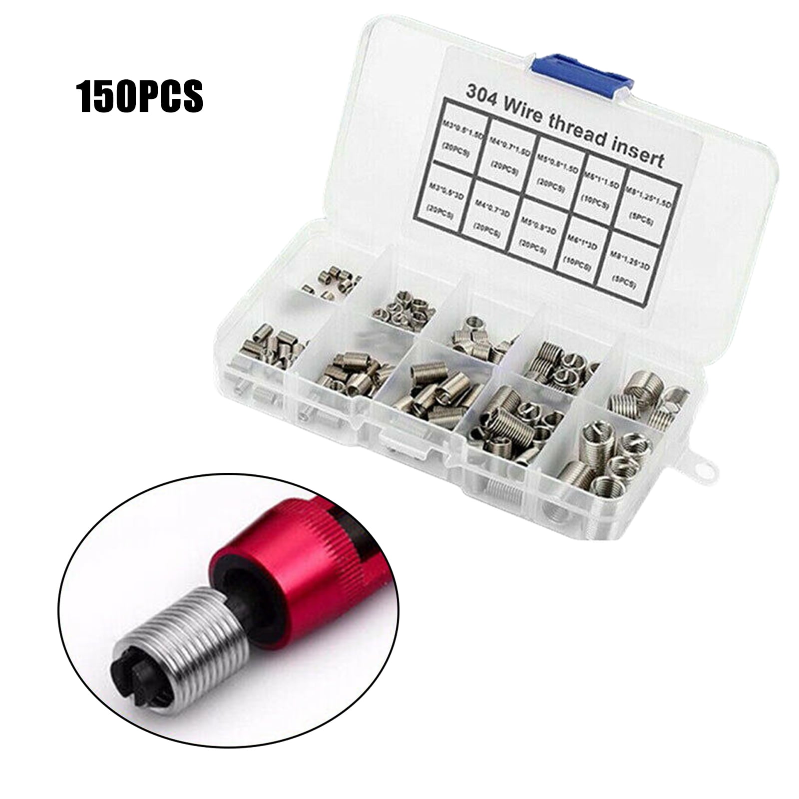 304 Stainless Steel Threaded Sleeve Thread Repair Fasteners Ochoos m222.5D1.5P fine Thread 10pcs 304 Stainless Steel Threaded Sleeve Thread Repair Fasteners Ochoos m222.5D1.5P fine Thread 10pcs