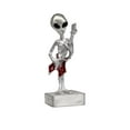 thumbnail image 2 of Real Metal Rock and Roll UFO Alien Playing Guitar Pewter Statue, 2 of 4