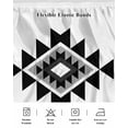 thumbnail image 5 of Black Gray Boho Wrap Around Bed Skirts for California King Bed 16" Drop,Bed Skirt with Adjustable Elastic Belt Dust Ruffle Bed Valance for Bedroom Modern Abstract Geometric Lattice Bed Frame Cover, 5 of 7