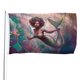 thumbnail image 1 of Sirena Negra Bandera impresa con temática, regalo perfecto para fanáticos, amigos y familiares, y adecuada para actividades al aire libre e interiores, decoraciones de fiesta. 60*90CM, 1 of 6