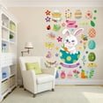 thumbnail image 5 of Honeeladyy Easter Wall Decals Removable Decals Bunny Eggs Radish Combo Stickers Wall Easter Pattern Wall Decal Easter Decoration for Living Room Bedroom Kitchen Party Home Supplies, 5 of 6