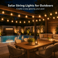 AIDEL G40 Remote Control Solar String Lights, 27FT Dimmable Waterproof ...