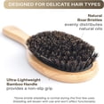 thumbnail image 4 of Boar Bristle Hair Brush - Natural Boars Bristle Hairbrush for Women, Men & Kids, Soft Bristles for Thin and Fine Hair, Anti-Frizz & Tangle-Free Smoothing Brush, Gentle on Scalp, 4 of 8