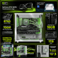 thumbnail image 3 of PC Gamer IA DXT GAMING NVIDIA GeForce RTX 5070 Intel Core i9 14900KF 16GB DDR5 SSD 1TB Sistema Liquido WIFI White Alto Desempeño Creativo con IA Integrada, 3 of 6