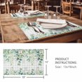 thumbnail image 3 of Placemats Set of 4, Eucalyptus Leaves Woven Placemat, Linen Place Mats for Kitchen/Dining Tables, Summer Botanical Washable Table Mats for Party, 3 of 8