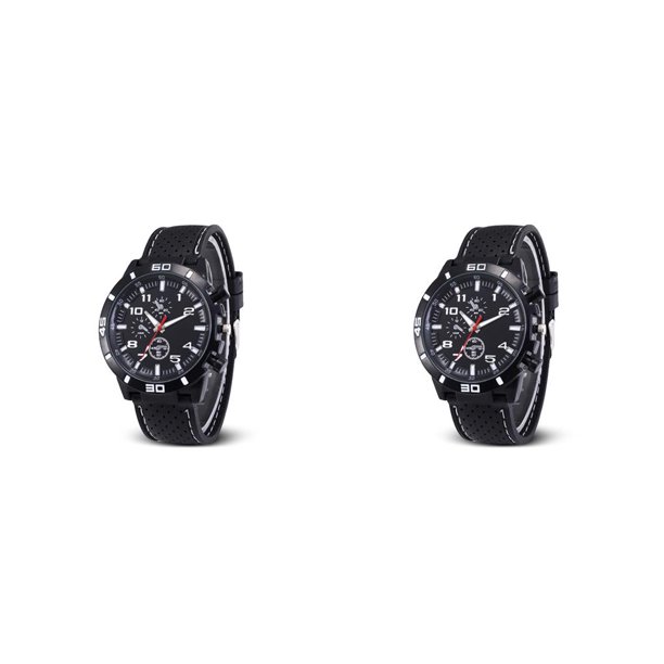 Sonducket Reloj de cuarzo analógico con esfera redonda, reloj de con carcasa de aleación para deportes de negocios, hebilla de acero inoxidable, Type2 NO2 Sonducket CBP186452