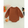 thumbnail image 4 of Inevnen Baby Girl Boy Sweatshirt Oversized Pumpkin Romper Long Sleeve Pullover Top Fall Winter Clothes, 4 of 8
