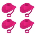 thumbnail image 2 of 2xCute Tapas De Paja Cubre Accesorios De Taza Regalos De Fiesta Cubierta De Puntas De Paja De Silicona 4 Piezas Rosa, 2 of 10