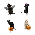 thumbnail image 4 of 4 estatuas de gato para jardín, estacas para jardín, decoración de Halloween, lindo letrero de césped, figuras de gatito, inserto de suelo para, 4 of 8