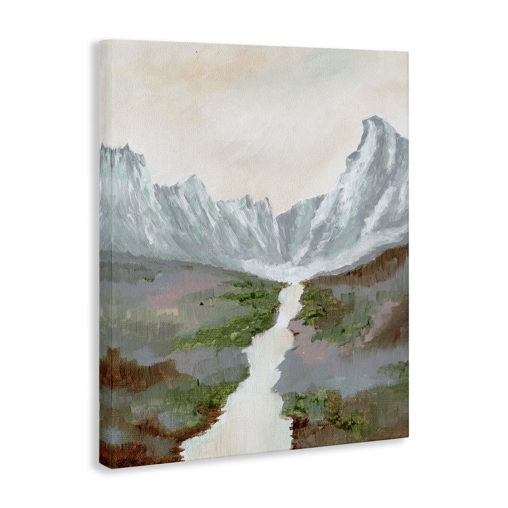 Stupell Industries Scenic Valley River Landscape & Nature Painting Wrapped Canvas Art Print Wall Art, 16 x 20